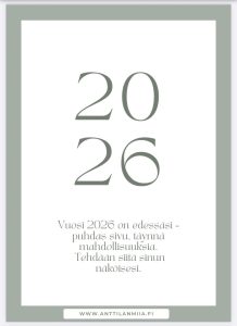 Toimiva arki työkirja arjenhallintaan vuodelle 2026