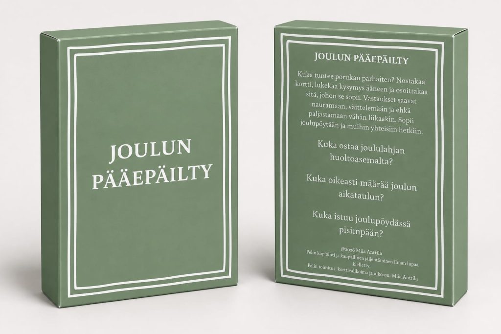 Joulupeli Joulun pääepäilty – 52 kortin koko perheen joulupeli