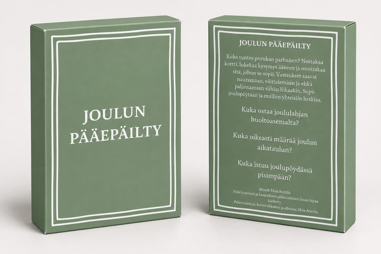 Joulupeli Joulun pääepäilty – 52 kortin koko perheen joulupeli