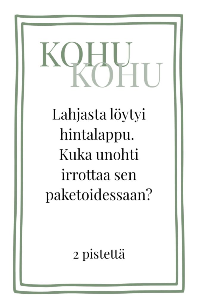 Joulun pääepäilty – hauska joulupeli koko perheelle